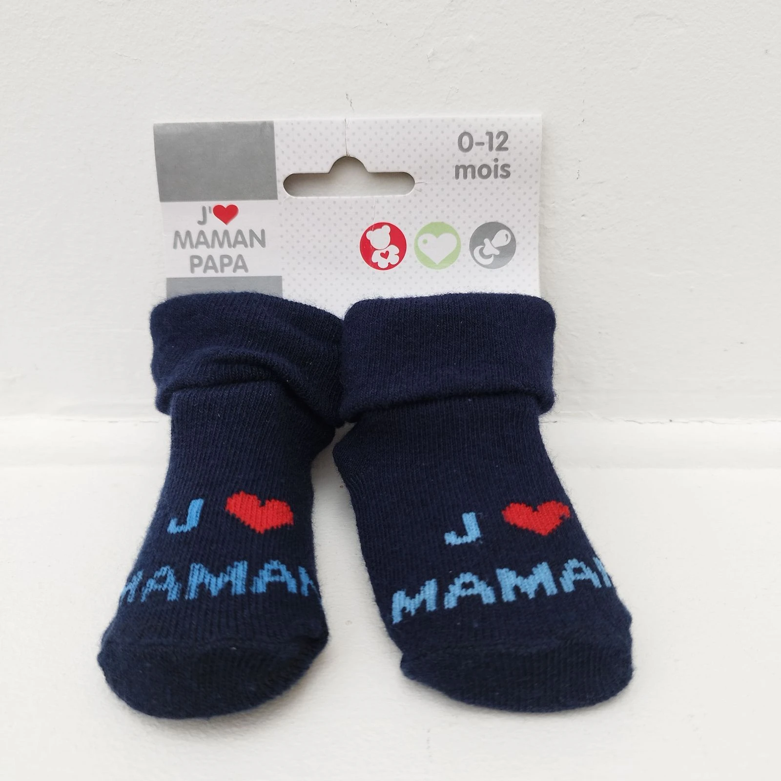 Chaussettes bébé Je t'aime maman 